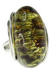 Серебряное кольцо с камнем янтаря «Ирена»