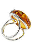 Серебряное кольцо с камнем янтаря «Летнее настроение»