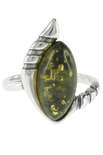 Серебряное кольцо с янтарем «Камила»