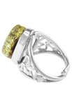 Срібний перстень з бурштином «Божена»