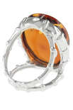 Серебряное кольцо с янтарем «Диана»