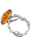 Серебряное кольцо с янтарем «Флорентина»