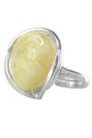 Срібний перстень з бурштином «Кайла»