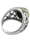 Срібний перстень з бурштином «Невід для русалки»