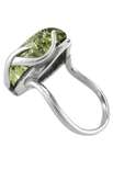 Срібний перстень з бурштином «Загадка»