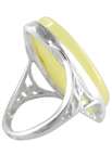 Серебряное кольцо со светлым янтарем «Николь»