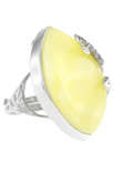 Серебряное кольцо со светлым янтарем «Летнее настроение»