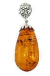 Серебряный кулон с камнем янтаря «Лиора»