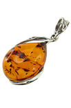 Кулон из серебра с янтарем «Весна»