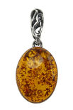 Серебряный кулон с янтарем «Армео»