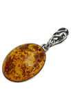 Серебряный кулон с янтарем «Армео»