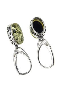 Сережки в срібній оправі «Рева»