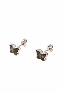 Сережки-пусети з родованого срібла «Метелики»