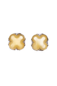 Серьги серебряные «Четырехлистный клевер»