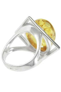 Кольцо из серебра и янтаря «Динара»