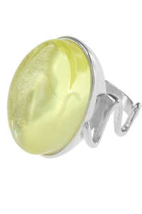Перстень зі срібла і бурштину «Верналь»