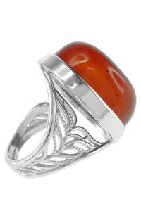 Перстень зі срібла і бурштину «Жозефіна»
