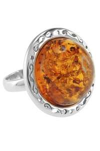 Кольцо с камнем янтаря «Амилия»