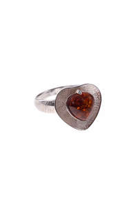 Кольцо серебряное «Сердце»