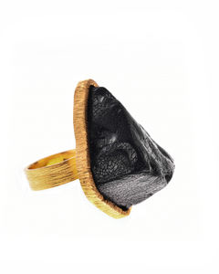 Кольцо серебряное с янтарем «Розанна»