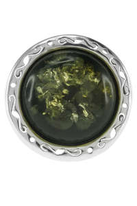 Серебряное кольцо с камнем янтаря «Амилия»