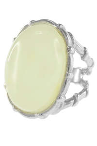 Срібний перстень з каменем бурштину «Діана»