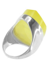 Серебряное кольцо с камнем янтаря «Ева»