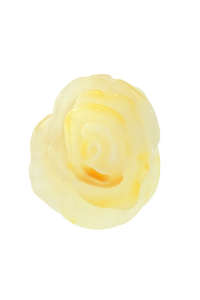 Срібна каблучка з бурштином «Квітка троянди»