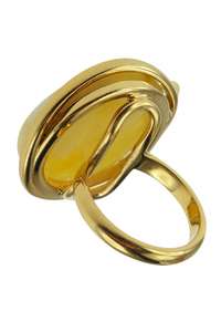 Срібний перстень з бурштином «Мірела»