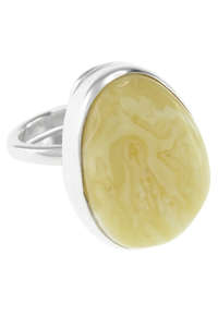 Серебряное кольцо с янтарем «Бритни»