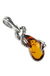 Кулон з чорненого срібла «Змійка»