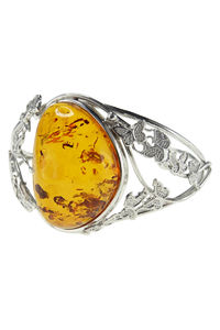 Браслет з бурштином «Політ метеликів»