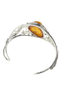 Браслет з бурштином «Політ метеликів»