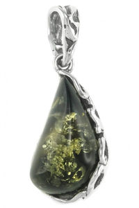 Серебряный кулон с камнем янтаря «Амелия»