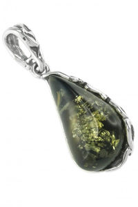 Серебряный кулон с камнем янтаря «Амелия»