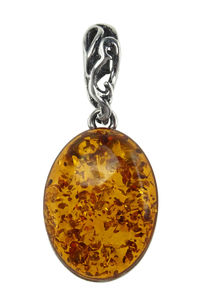 Серебряный кулон с янтарем «Армео»
