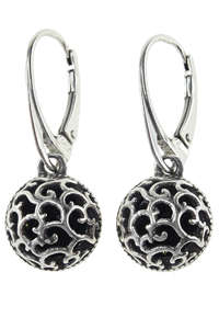 Серьги с янтарем и серебром «Наоми»