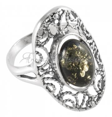Кольцо-перстень из черненого серебра