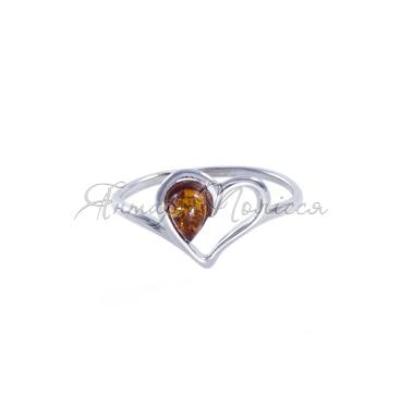 Серебряное кольцо «Сердце»