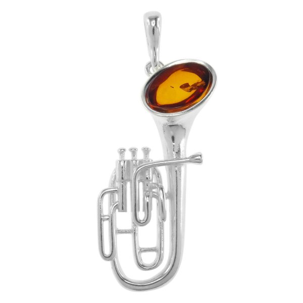 Серебряный кулон «Музыкальная труба»