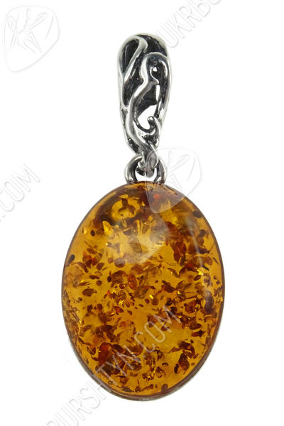 Серебряный кулон с янтарем «Армео»
