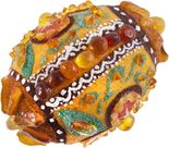 Сувенир «Писанка» инкрустированная янтарем