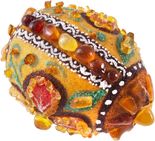 Сувенир «Писанка» инкрустированная янтарем