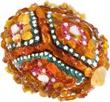 Сувенир «Писанка» инкрустированная янтарем