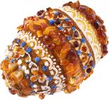 Сувенир «Писанка» инкрустированная янтарем