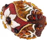 Сувенир «Писанка» инкрустированная янтарем