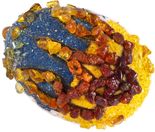 Сувенир «Писанка» инкрустированная янтарем