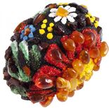 Сувенір «Писанка» інкрустована бурштином