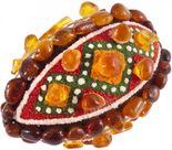 Сувенир «Писанка» инкрустированная янтарем