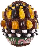 Сувенир «Писанка» инкрустированная янтарем